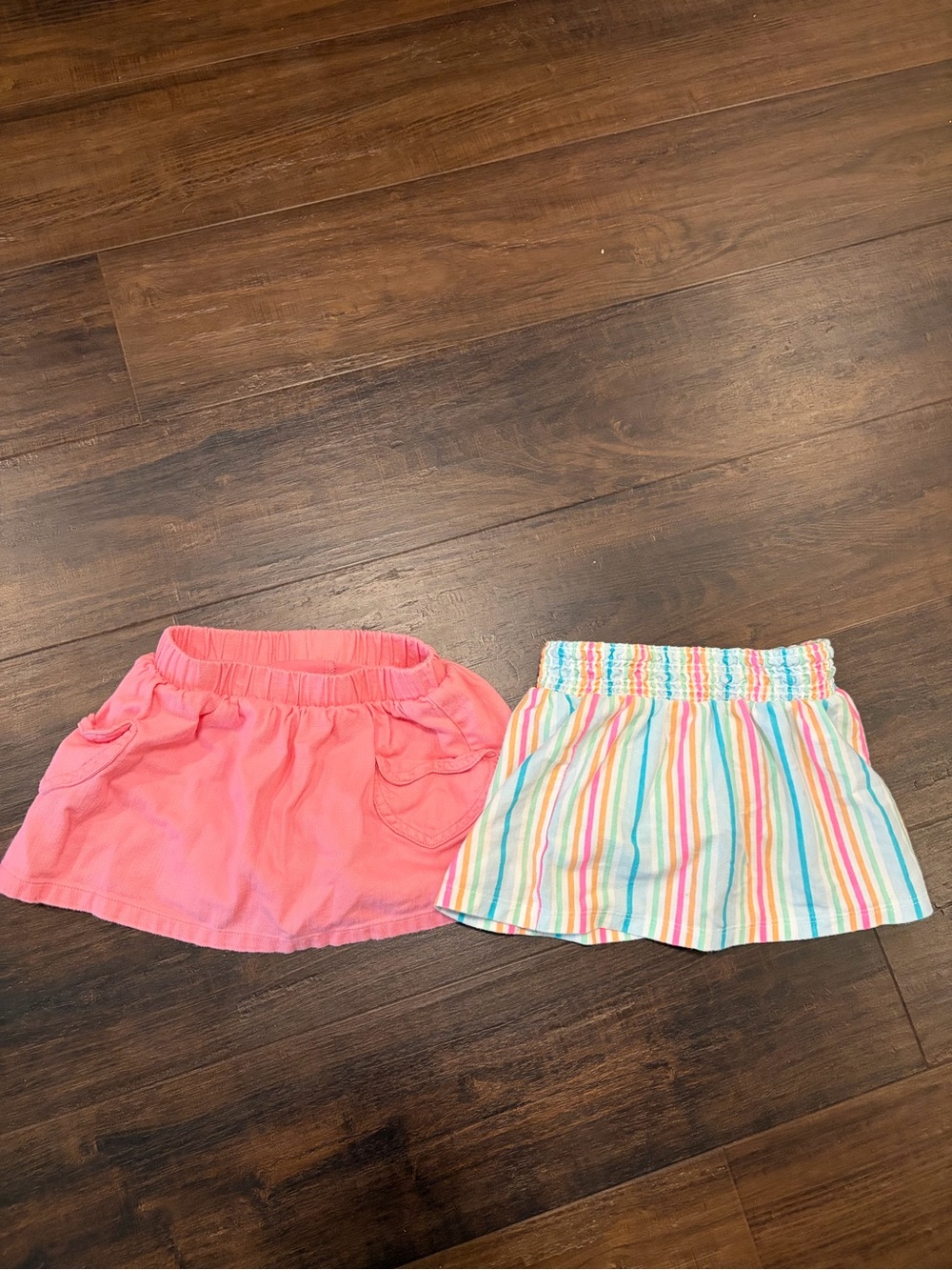 Cat & Jack Girls Skort Bundle Size 18 Months Pink Striped Set of 2